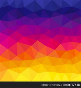 Abstract Triangle Art Hot Color Geometric Background