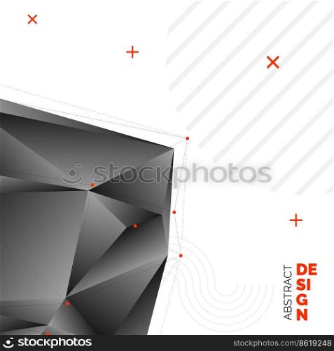 Abstract Triangle Background. 3D Triangles. Modern Wallpaper. Vector illustration Vector Illustration