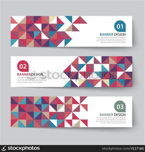 abstract triangle banner flat design