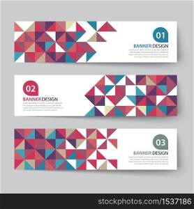 abstract triangle banner flat design