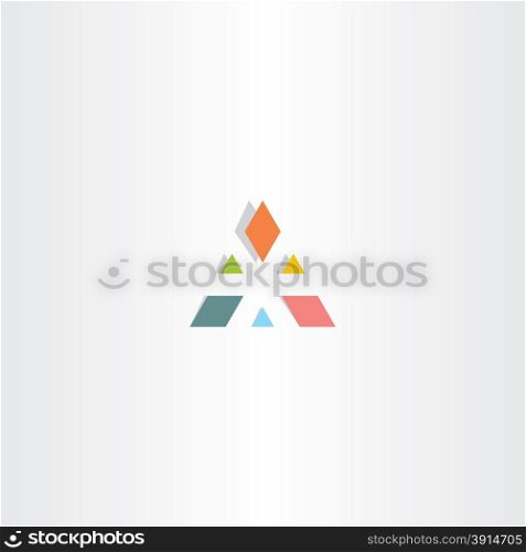abstract triangle business colorful logo vector design