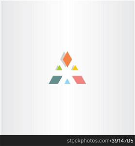 abstract triangle business colorful logo vector design