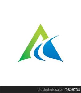 Abstract triangle business finance logo Royalty Free Vector