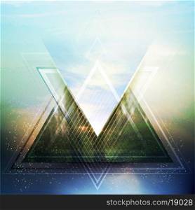 Abstract triangle future vector background EPS 10
