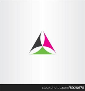 abstract triangle logo business geometry symbol
