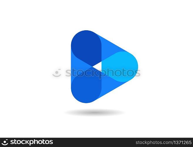 Abstract triangle logo, creative Media play logo, vector logo concept illustration,Media logo sign, Play logo , Player logo, Movie player logo, Multimedia logo icon, Audio music logo