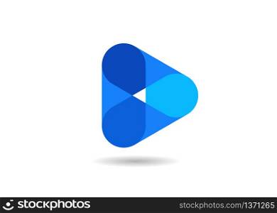 Abstract triangle logo, creative Media play logo, vector logo concept illustration,Media logo sign, Play logo , Player logo, Movie player logo, Multimedia logo icon, Audio music logo