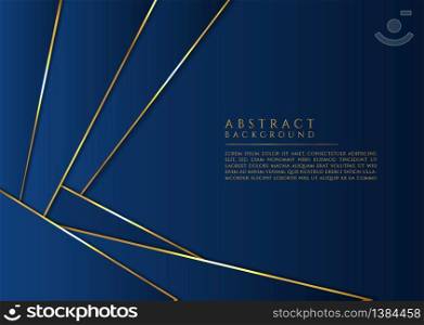 Abstract triangle overlap shape background luxury style blue color cool design. vector illustration.