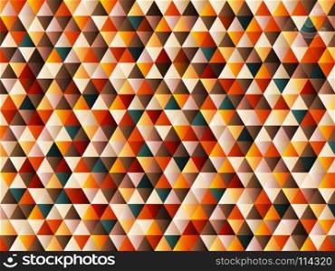 Abstract triangle pattern retro color style background. Geometric texture. Vector illustration