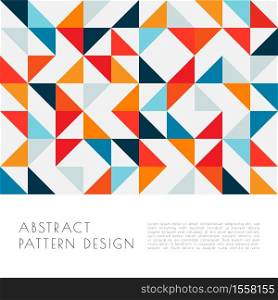 Abstract triangle pattern shape design magazine cover style with space for text. vector illustration.