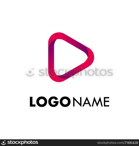 Abstract triangle related to Play logo, media logo, multimedia logo