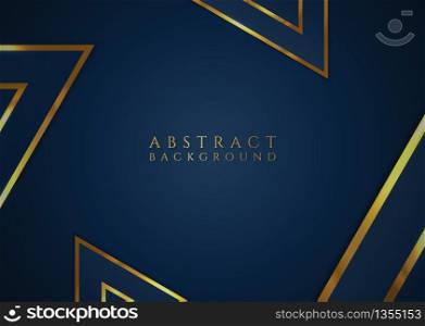 Abstract triangle shape background dark tone light gold modern style. vector illustration.