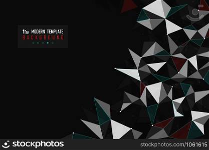 Abstract triangle technology green red design of modern tech design. Decorate for trendy design, ad, poster, artwork, template. illustration vector eps10