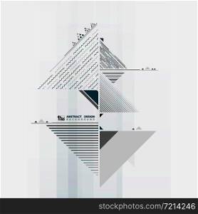 Abstract triangle wavy decoration of geometric composition in blue colors design. You can use for print, ad, poster, cover design, template, tech cover. illustration vector eps10