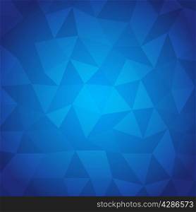 Abstract triangle with blue background, stock vector