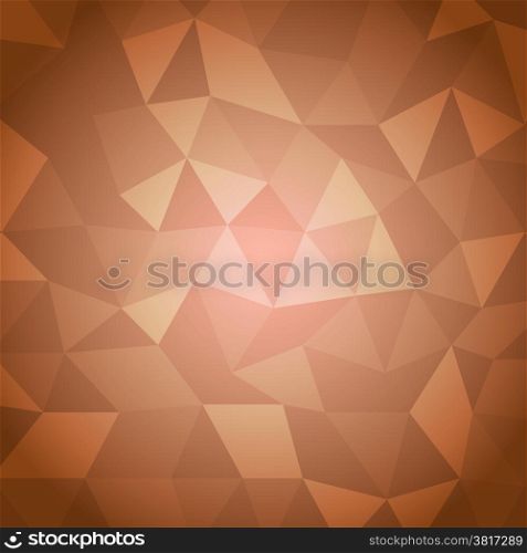 Abstract triangle with orange background, stock vector