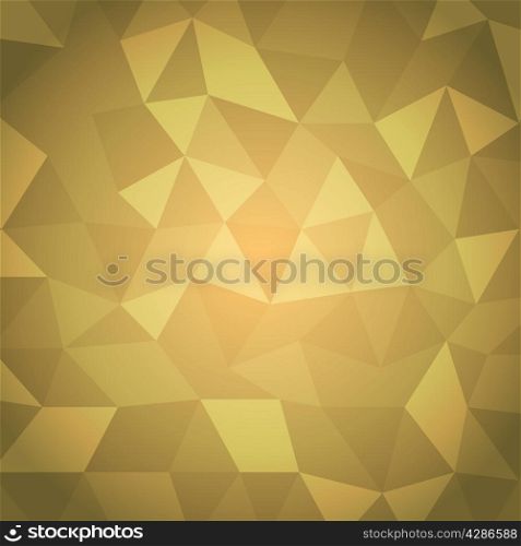 Abstract triangle with yellow background, stock vector