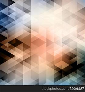 Abstract triangles background. EPS 10 vector illustration. Used meshes and transparency layers of particles