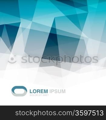 Abstract triangles background with space for symbol and text. Vector.