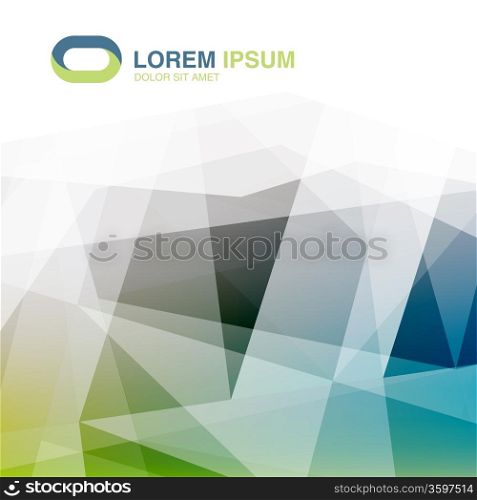 Abstract triangles background with space for symbol and text. Vector.