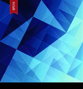 Abstract triangles blue background. Vector, EPS10