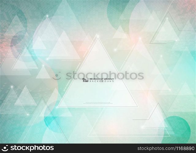 Abstract triangles pattern design of futuristic business decorative background. Decorate for poster, ad, artwork, template design. illustration vector eps10