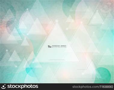 Abstract triangles pattern design of futuristic business decorative background. Decorate for poster, ad, artwork, template design. illustration vector eps10