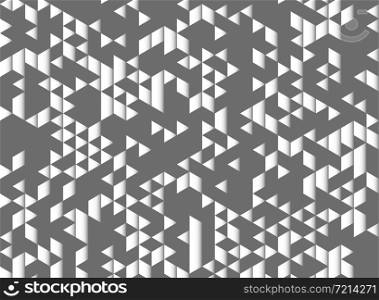 Abstract triangles pattern modern design gray and white decoration background. You can use for ad, poster, background, artwork, print. illustration vector eps10