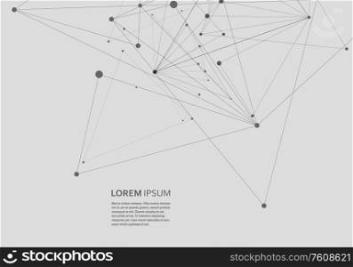 Abstract triangles shapes background with connecting dots and lines.. Abstract triangles shapes background