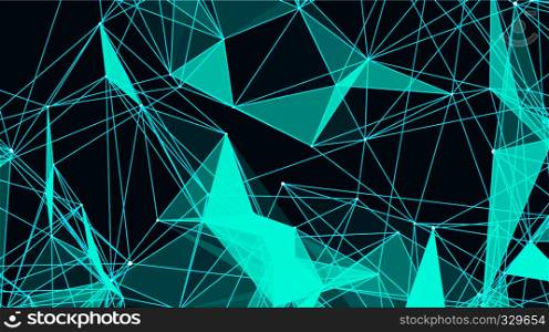 Abstract triangles with connections are in space. Background with connecting dots and lines. Connection structure, vector illustration eps 10. Abstract triangles with connections are in space. Background with connecting dots and lines. vector illustration