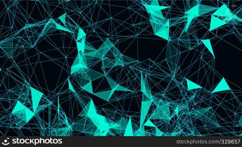 Abstract triangles with connections are in space. Background with connecting dots and lines. Connection structure, vector illustration eps 10. Abstract triangles with connections are in space. Background with connecting dots and lines. vector illustration