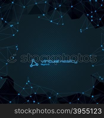 Abstract triangular background. Abstract Polygonal Futuristic Background with copyspace. Vector Lowpoly Illustration. Used opacity layers and transparency
