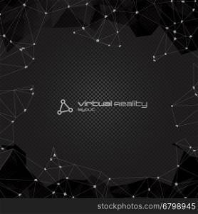 Abstract triangular background. Abstract Polygonal Futuristic Background with copyspace. Vector Lowpoly Illustration. Used opacity layers and transparency