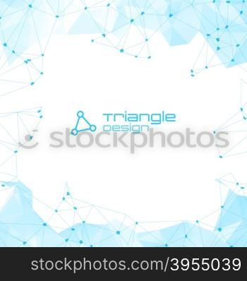 Abstract triangular background. Abstract Polygonal Geometric Background with copyspace. Vector Lowpoly Illustration
