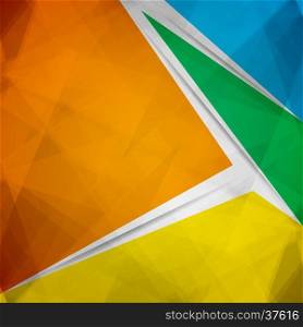 Abstract triangular background. Lowpoly Trendy Background with Copyspace. Color Material design.