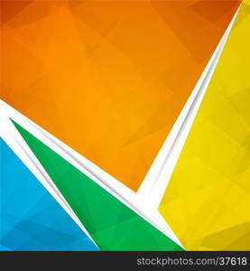 Abstract triangular background. Lowpoly Trendy Background with Copyspace. Color Material design.