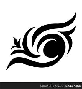 Abstract tribal vector design . black tribal vector isolated on white background. Tribal tattoo creative vector design