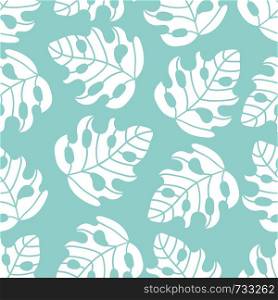 ABSTRACT TROPICS Leaves Seamless Pattern Vector Illustration
