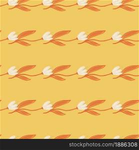 Abstract tulip seamless pattern. Decorative floral ornament wallpaper. Botanical design. For fabric design, textile print, wrapping, cover. Retro vector illustration.. Abstract tulip seamless pattern.