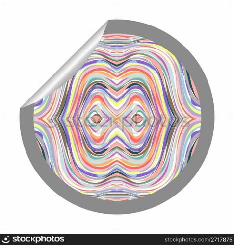 abstract tunnel sticker isolated on white, vector art illustration; more stickers and textures in my gallery