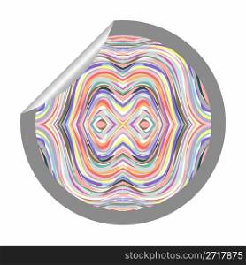 abstract tunnel sticker isolated on white, vector art illustration; more stickers and textures in my gallery