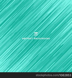 Abstract turquoise green color wave diagonal lines pattern rough texture background and texture. Vector illustration