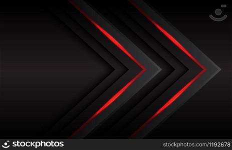 Abstract twin dark grey red light arrow design modern futuristic background vector illustration.