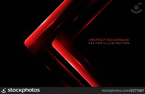 Abstract twin red arrow grass glossy direction geometric on black design modern luxury futuristic technology creative background vector illustration.