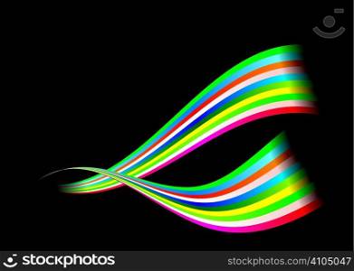 Abstract twisted rainbow background with room to add text