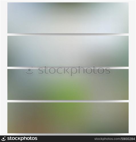 Abstract unfocused natural headers, blurred design vector.