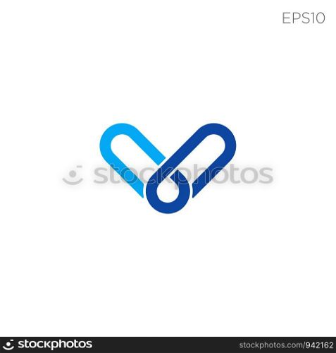 abstract v letter logo icon vector isolated element - vector. abstract v letter logo icon vector isolated element
