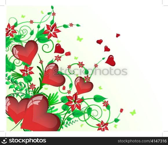 Abstract Valentine days background frame. Vector illustration.