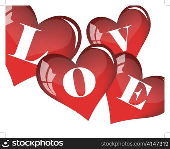 Abstract Valentine days background frame. Vector illustration.