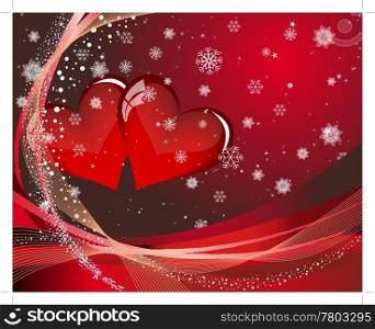 Abstract Valentine&rsquo;s day card. Vector illustration.